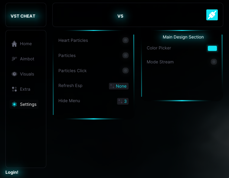 VST CHEAT INTERNAL PANEL